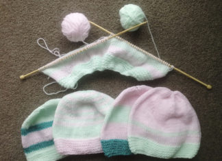 평강교회 여전도회 모자뜨기