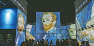 웰링턴에서 열린 빈센트 반 고흐 그림 영상 전시회