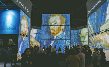 웰링턴에서 열린 빈센트 반 고흐 그림 영상 전시회