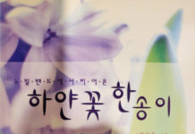 뉴질랜드에서 피어 온 하얀 꽃 한 송이