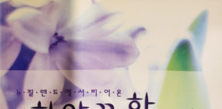 뉴질랜드에서 피어 온 하얀 꽃 한 송이